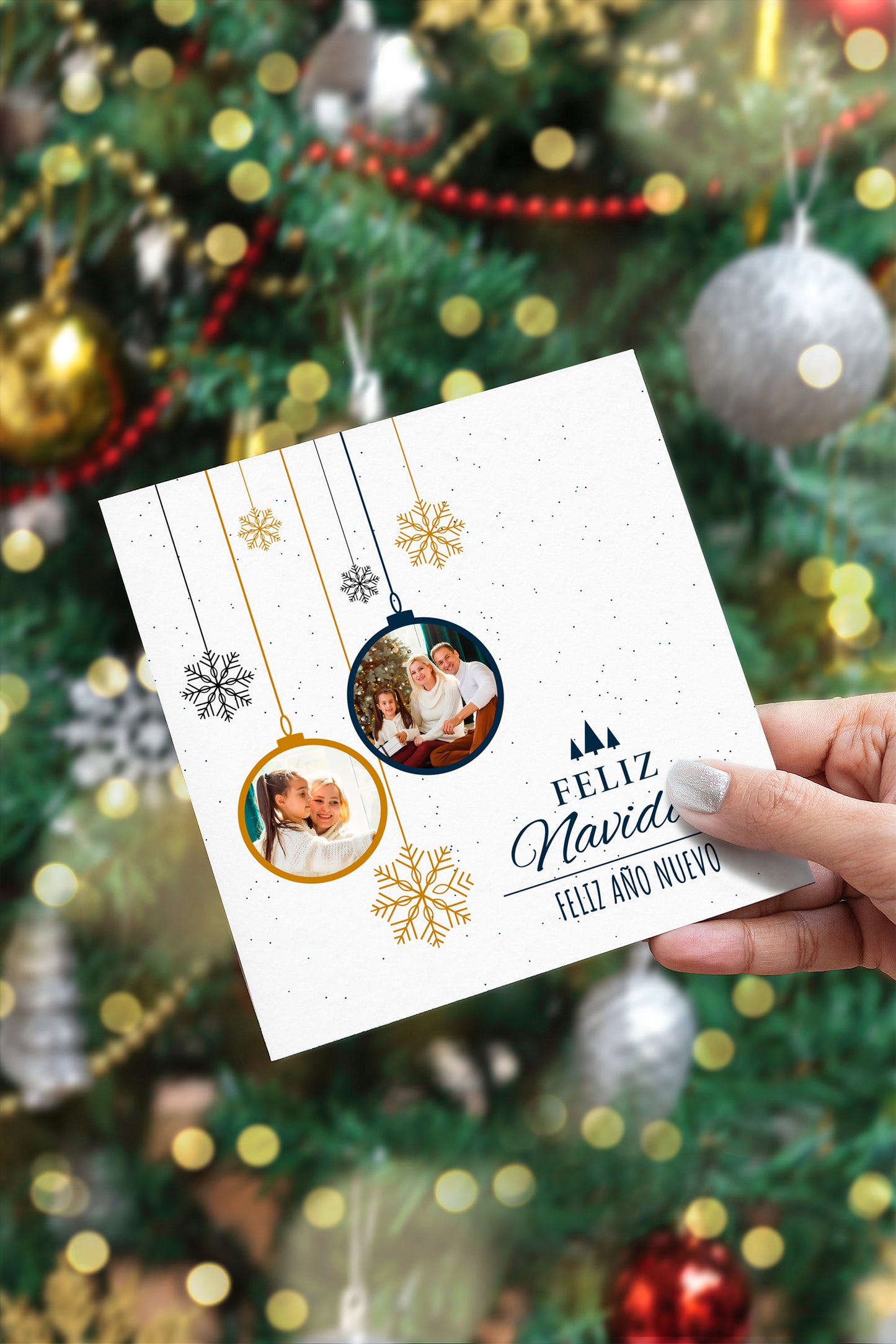 Tarjetas de Navidad y año nuevo