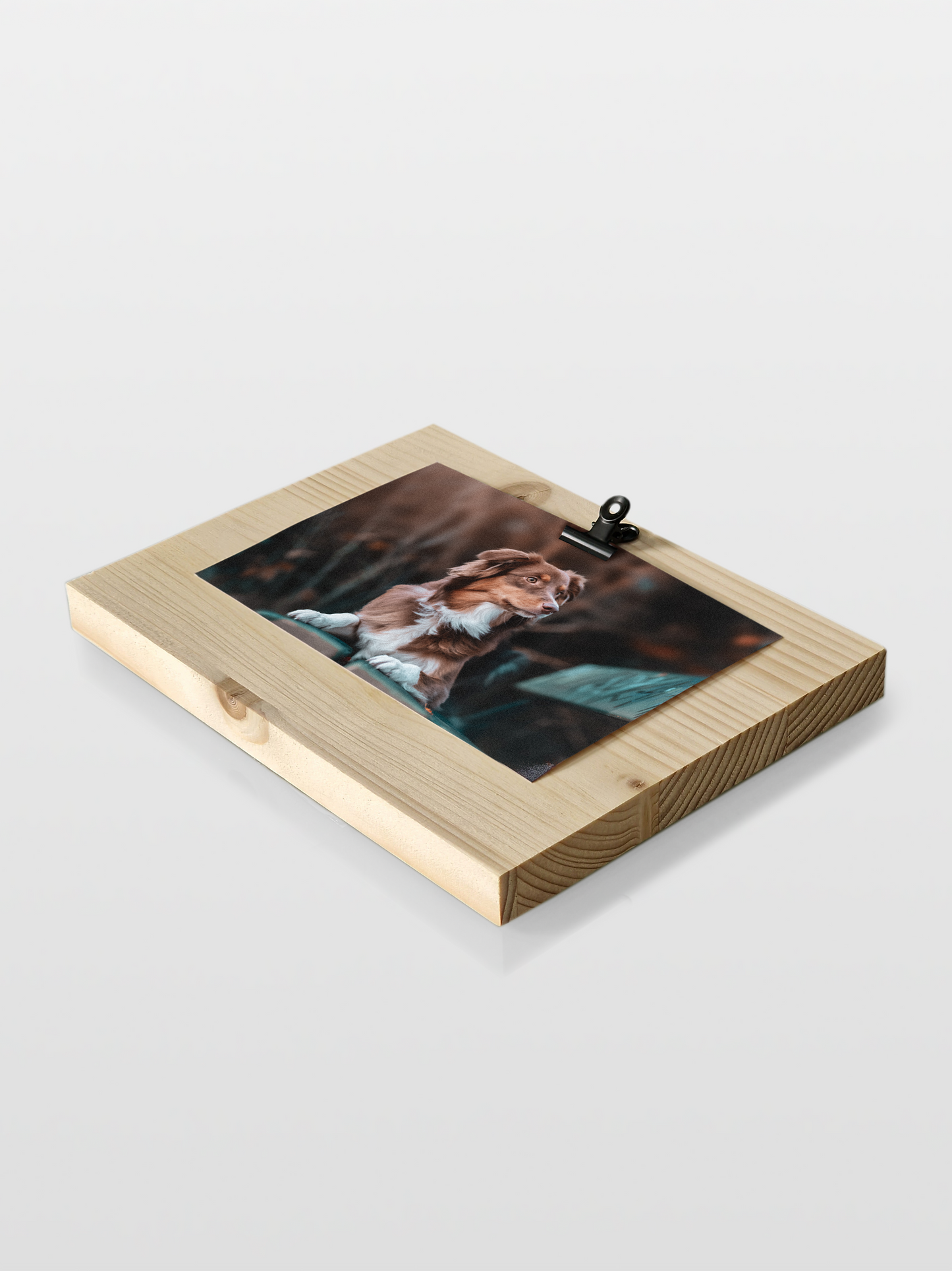 Bloque de madera con foto