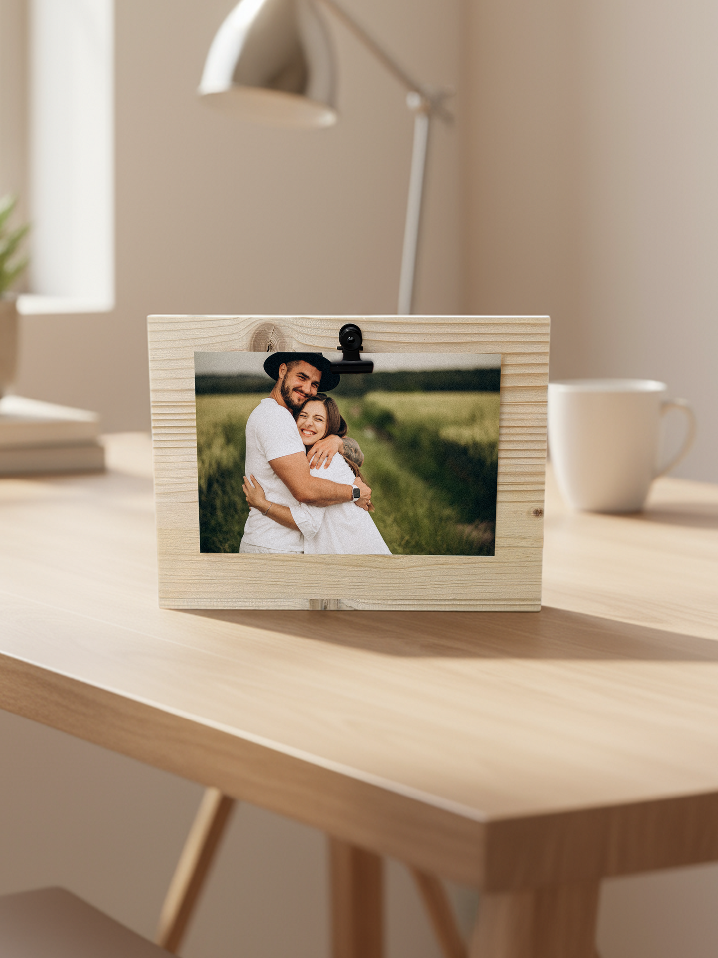 Bloque de madera con foto