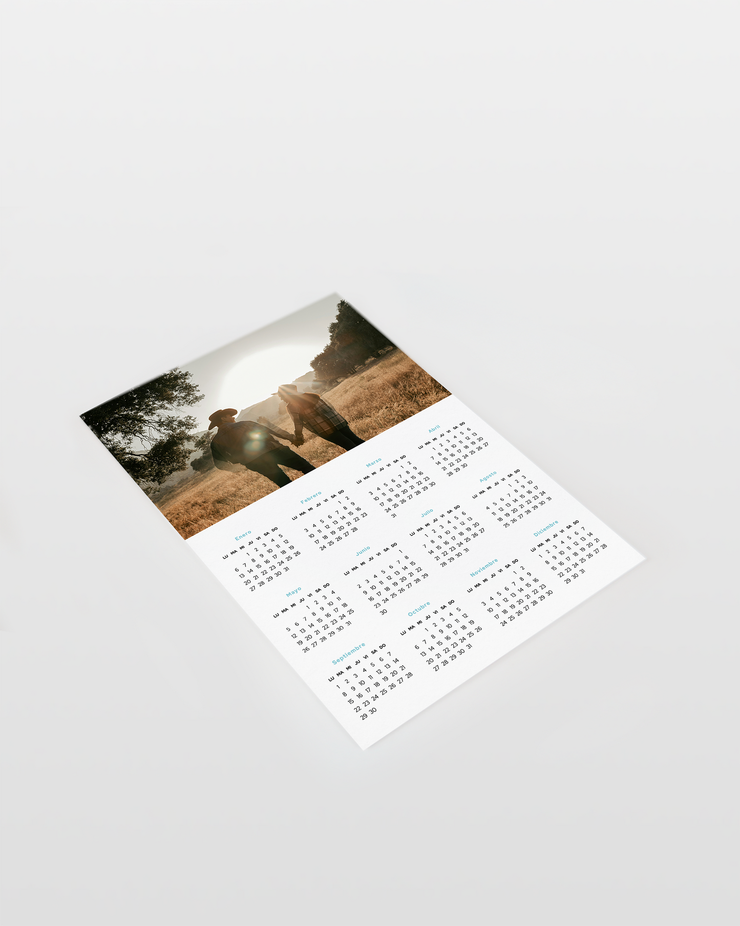 Calendario anual tipo póster