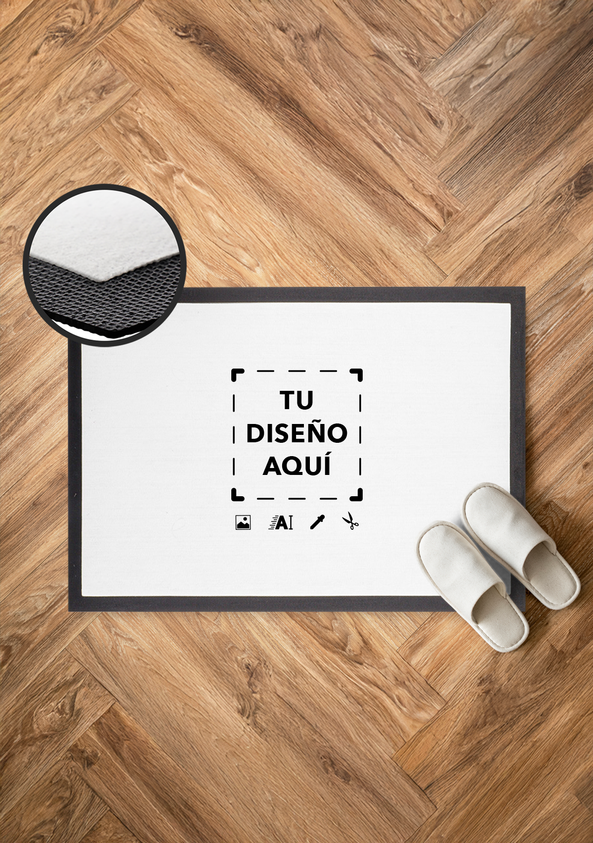 Felpudo de goma personalizable