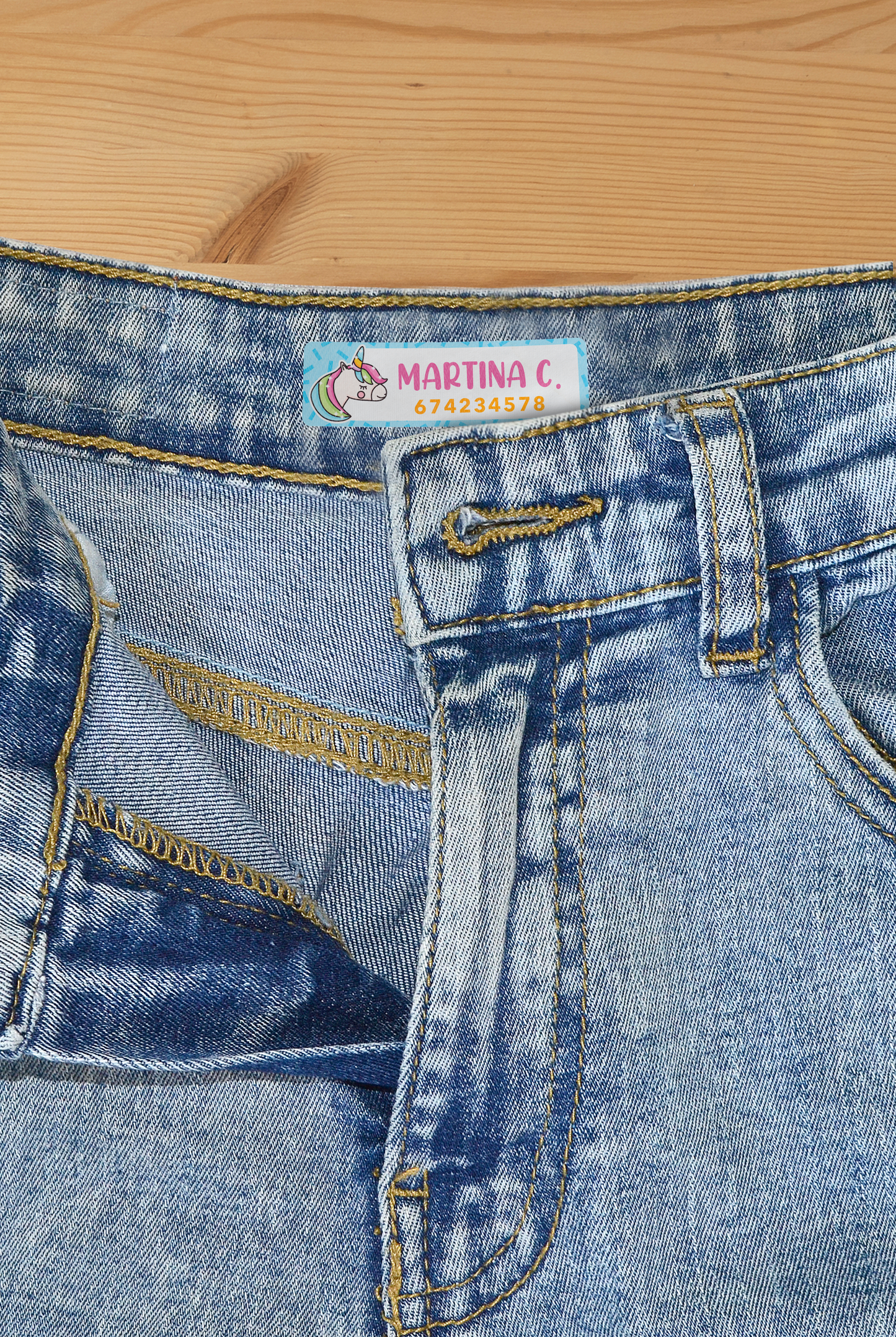 Etiquetas para ropa personalizadas termoadhesivas