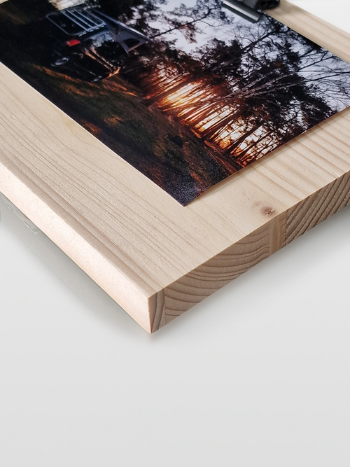 Bloque de madera con foto