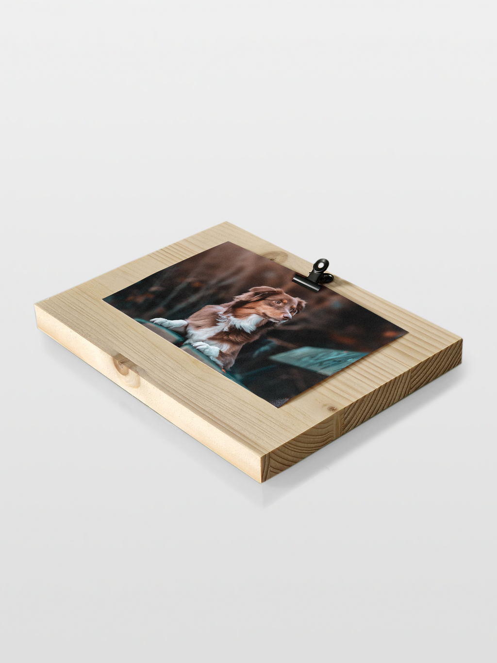 Bloque de madera con foto