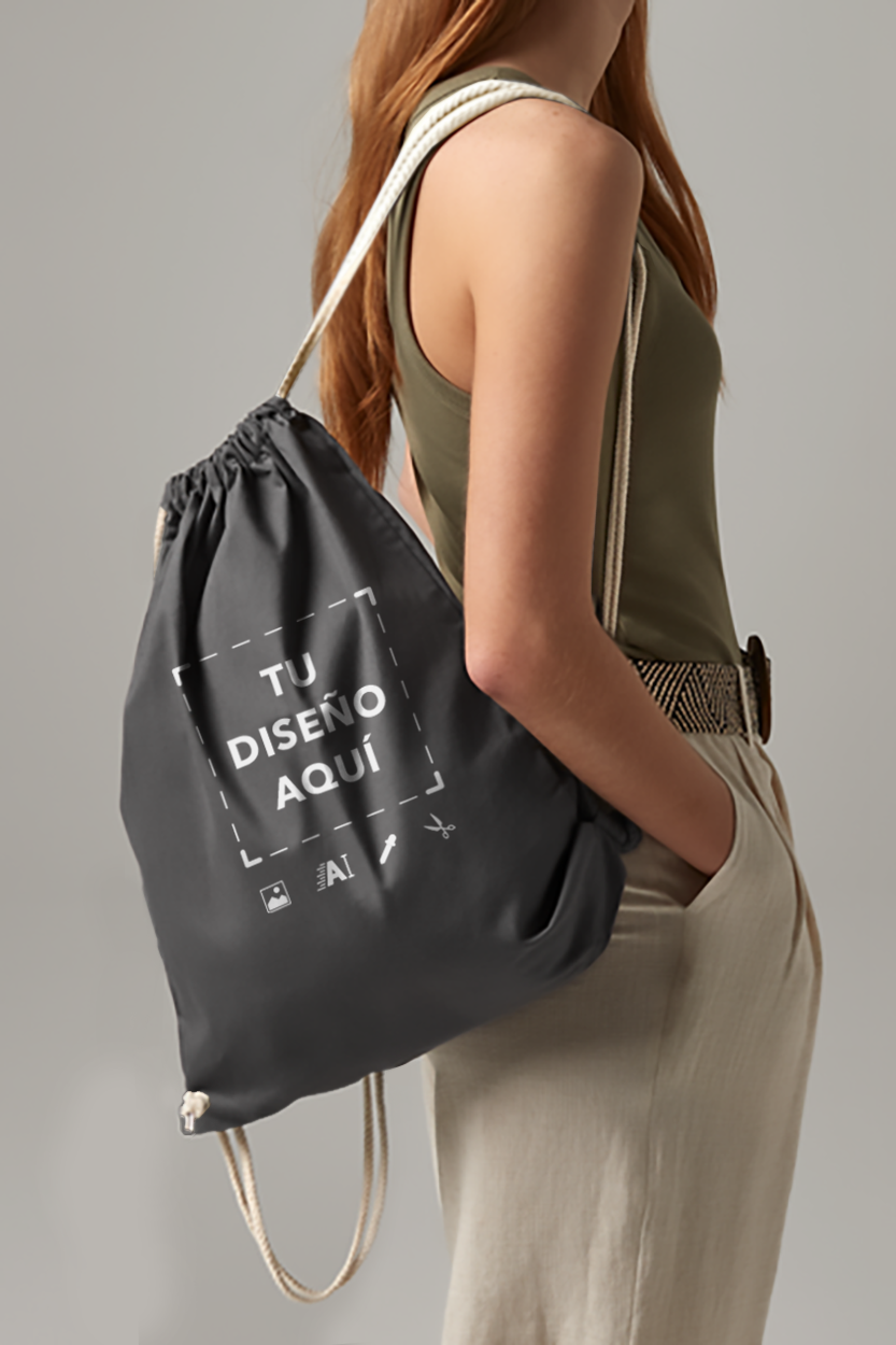 Bolsa de tela con cuerda