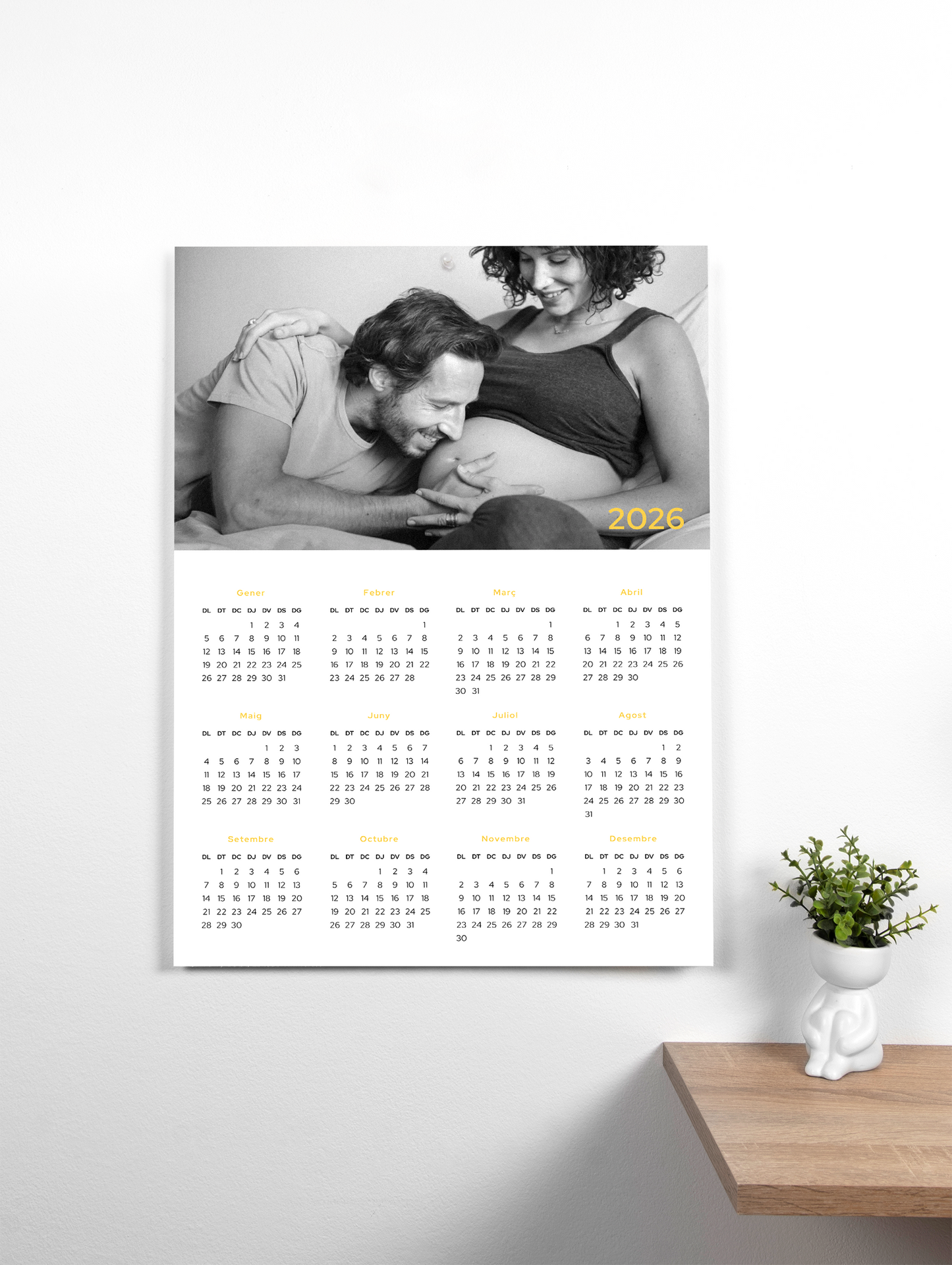 Calendario anual tipo póster