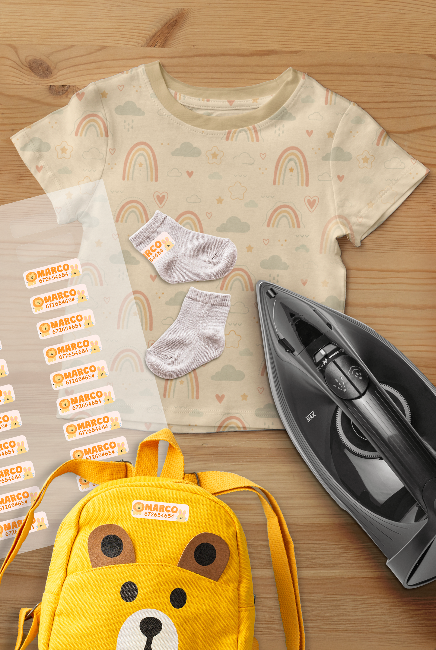 Etiquetas para ropa personalizadas termoadhesivas