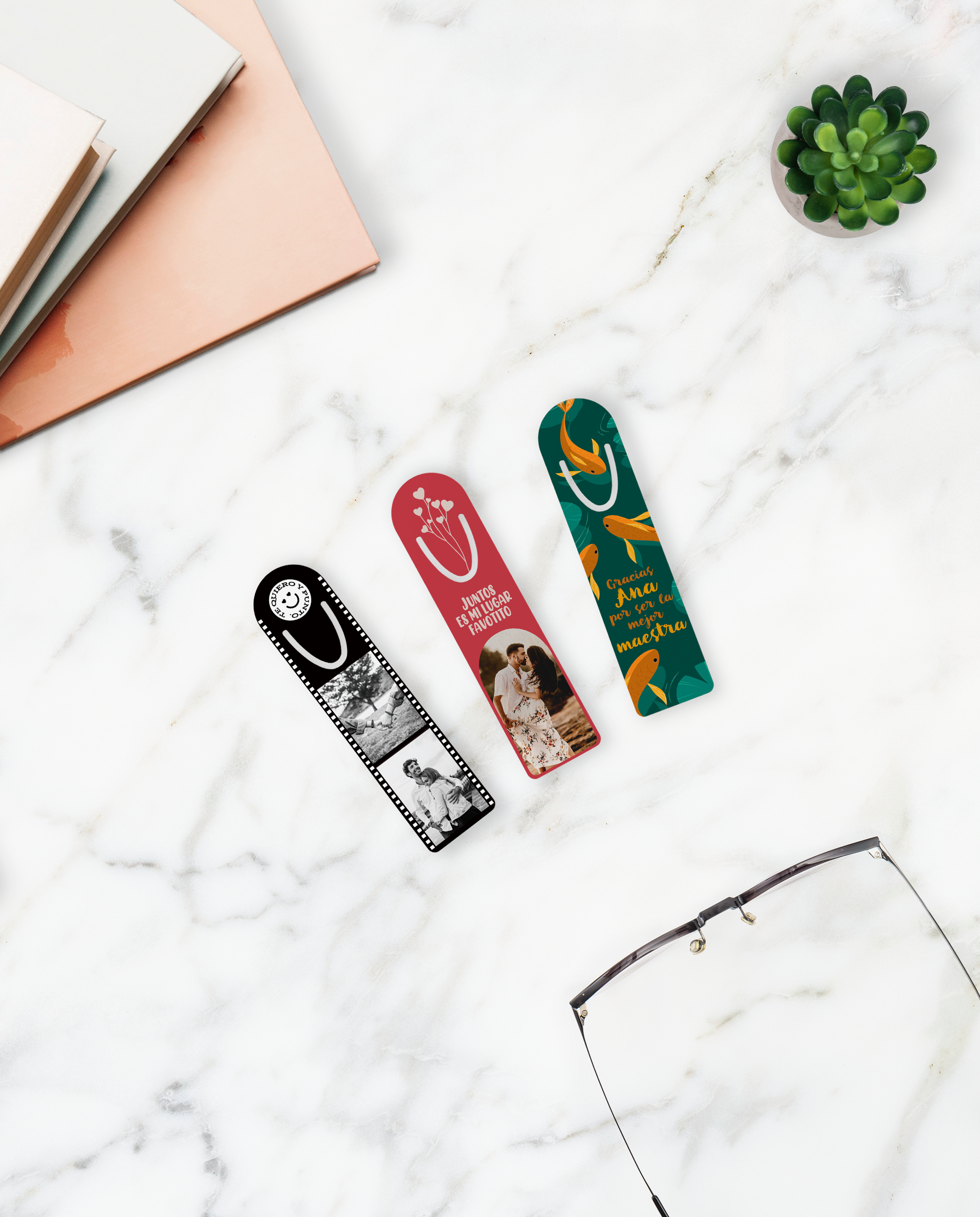 Marcapáginas de aluminio personalizado