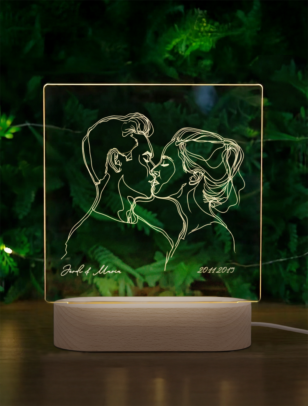 Lámpara de luz personalizada