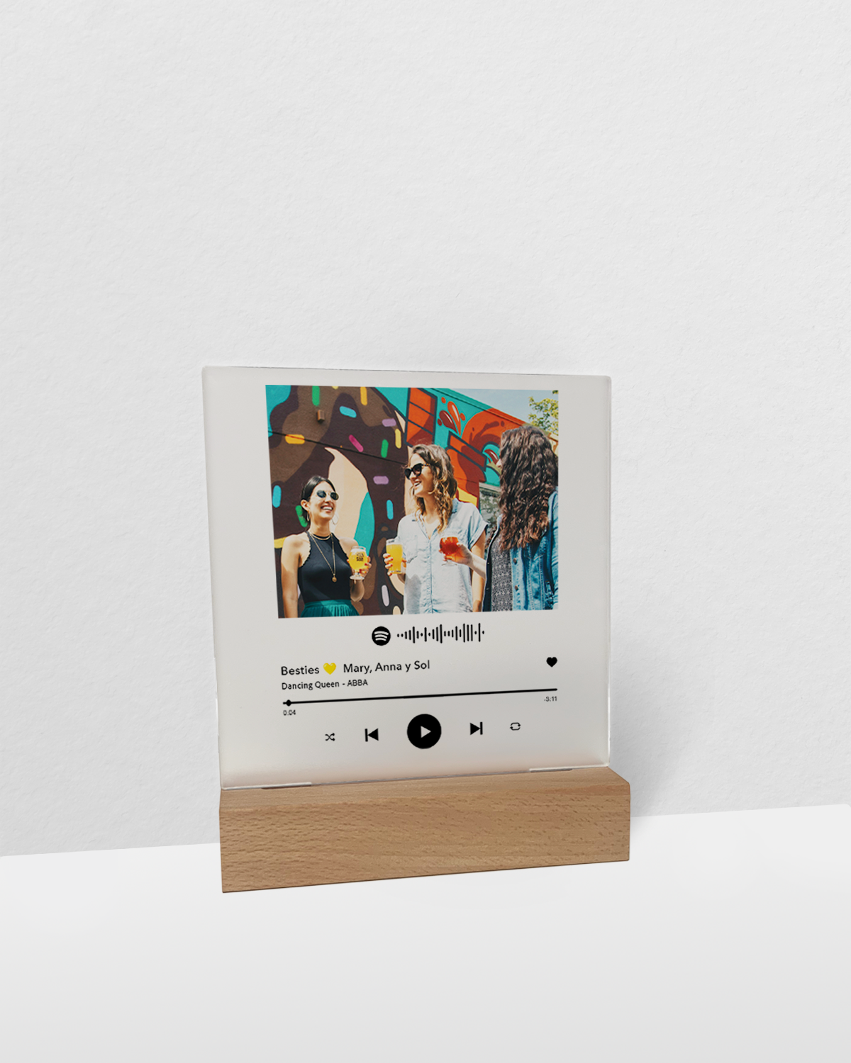 Placa Spotify con luz