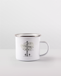 Taza esmaltada con borde metálico