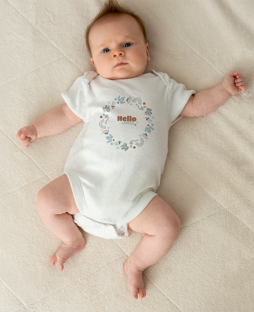 Body manga corta bebé