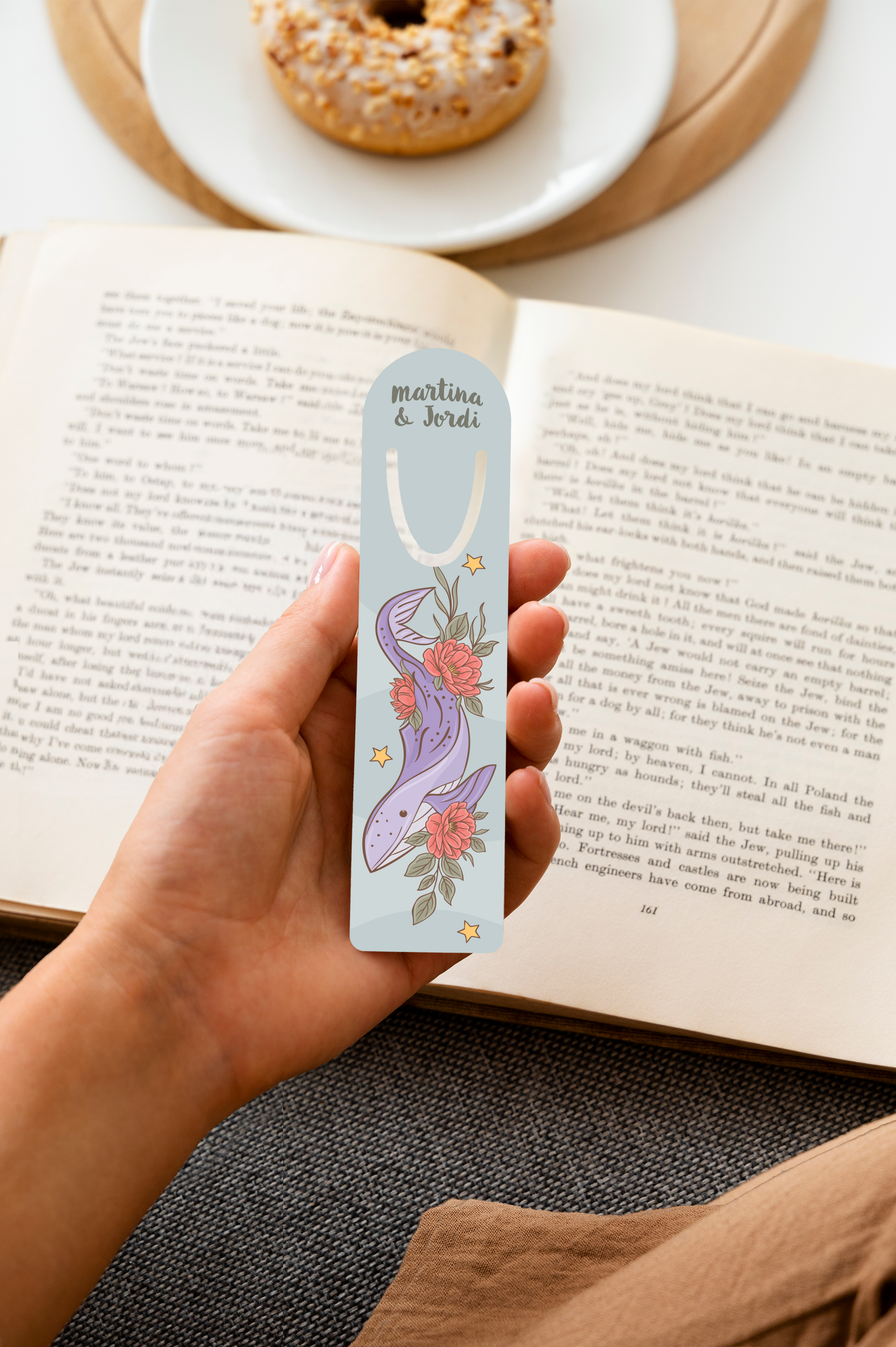 Marcapáginas de aluminio personalizado